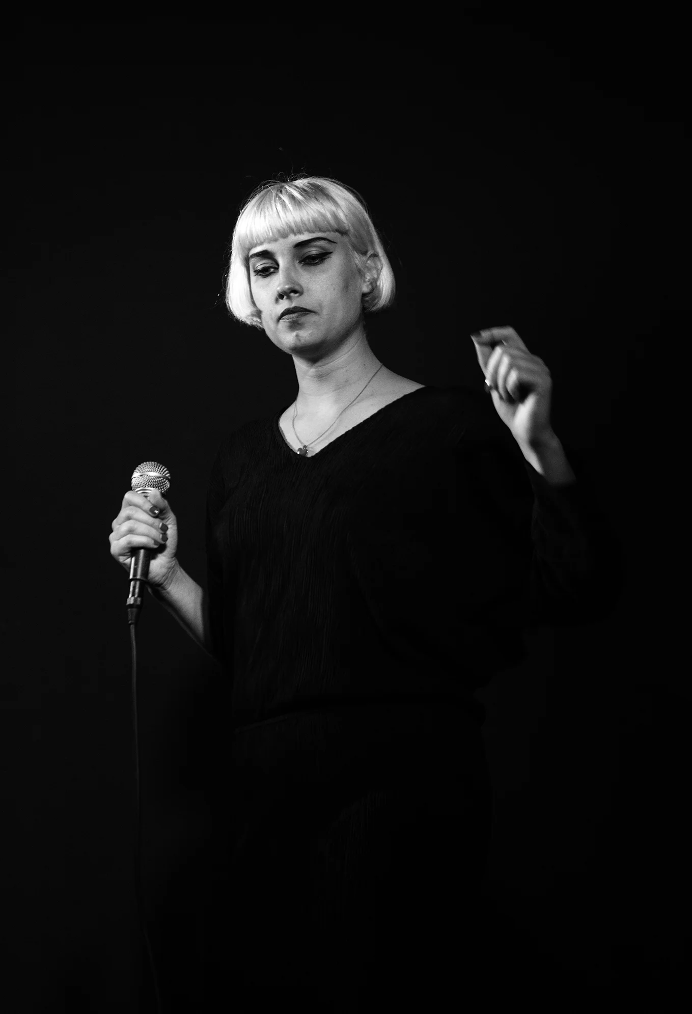 Molly Nilsson performing at DE14, photograph by Mark McGuinness