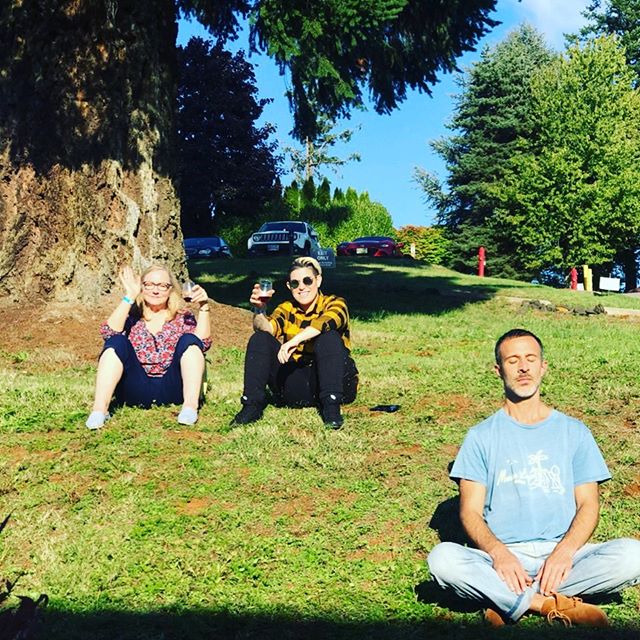 Namaste bitches!  #oregonwine #lgbtq🌈 #dykesofinstagram #saturday