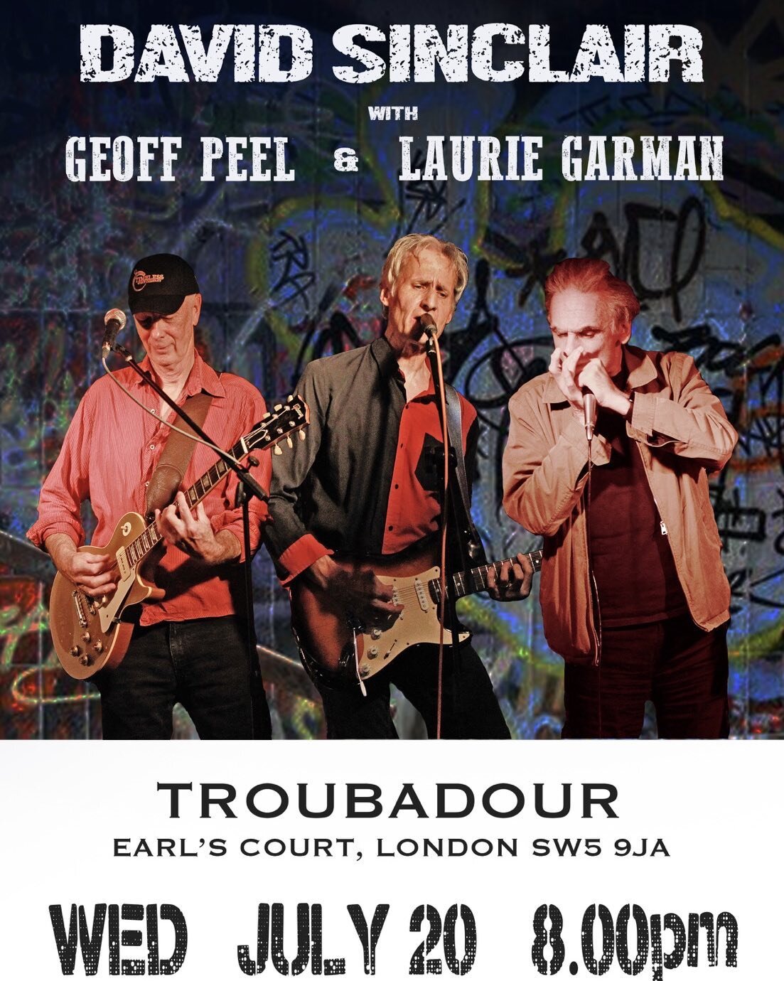 We&rsquo;re sorry to say, but due to circumstances beyond our control, the new music show @TroubadourLondon has been cancelled. 
Thanks for your support!
David, Geoff and Laurie.