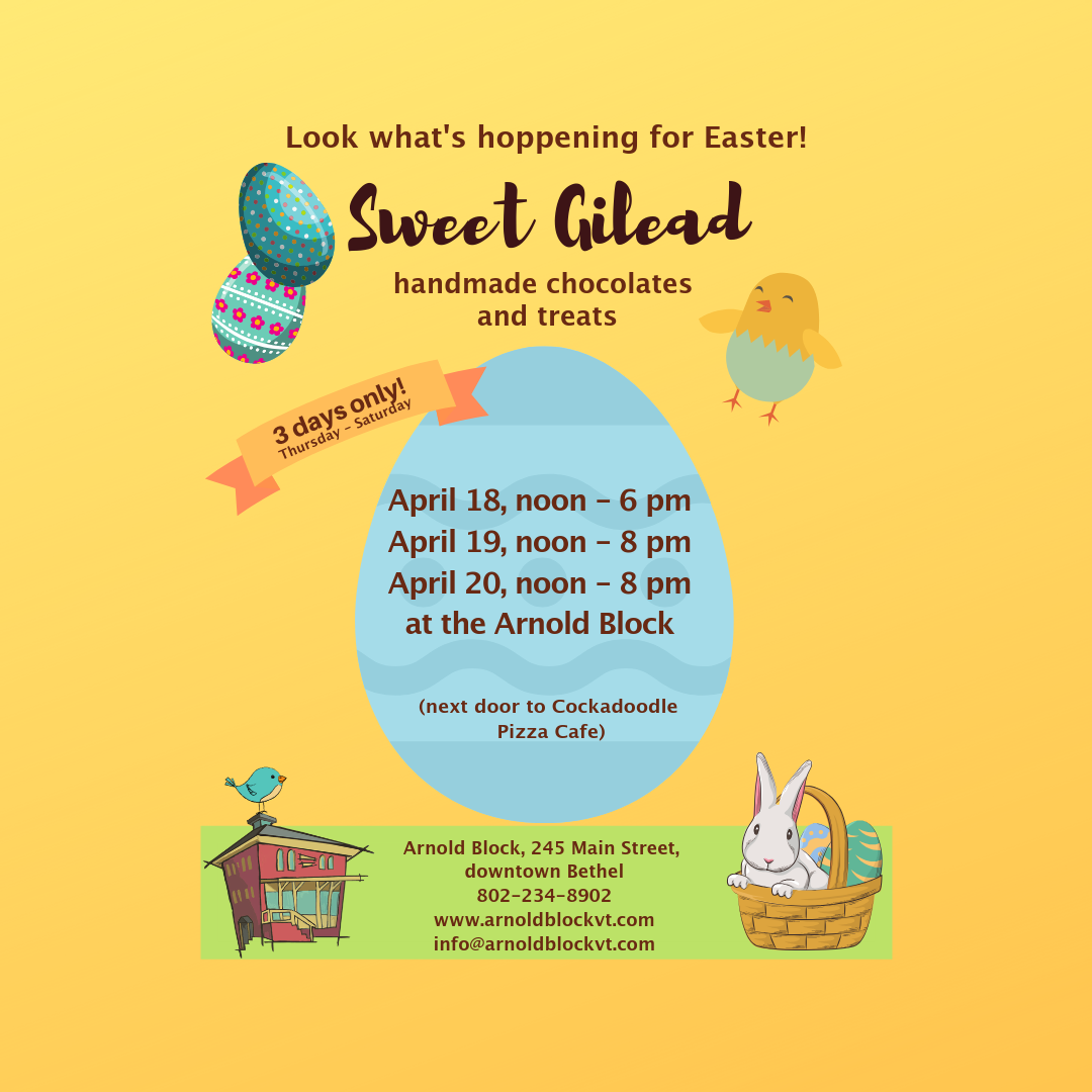 Sweet Gilead: Handmade Chocolates and Treats Pop-up Shop