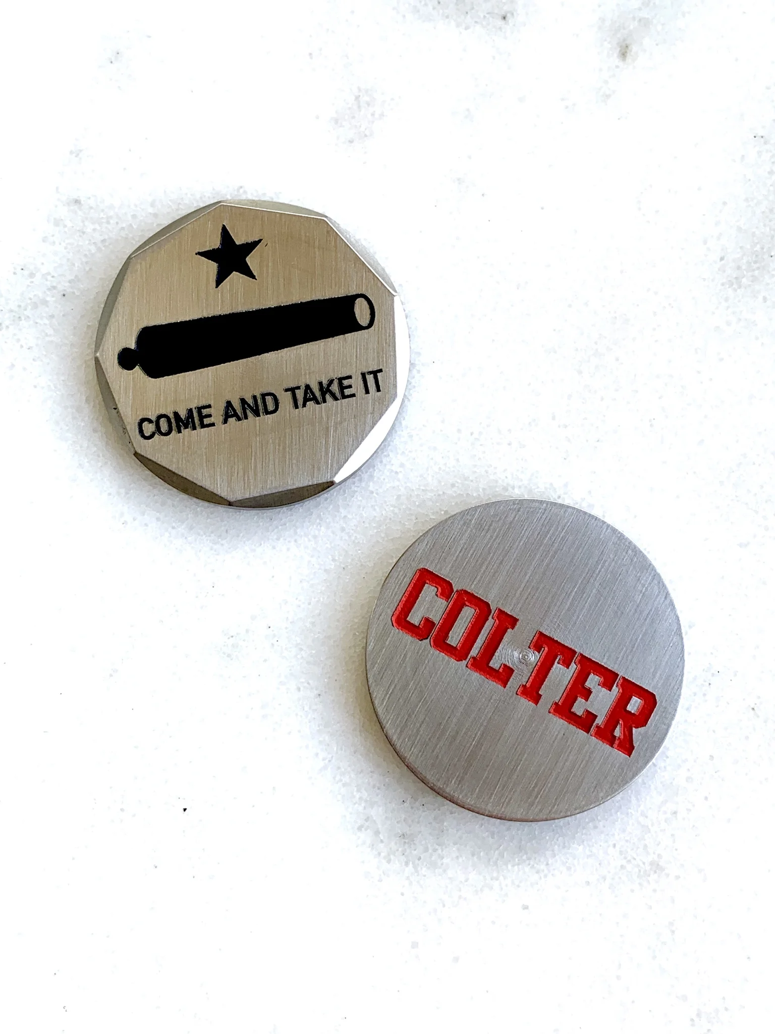 Custom Milled Ball Markers - IN STOCK - YOUR DESIGN