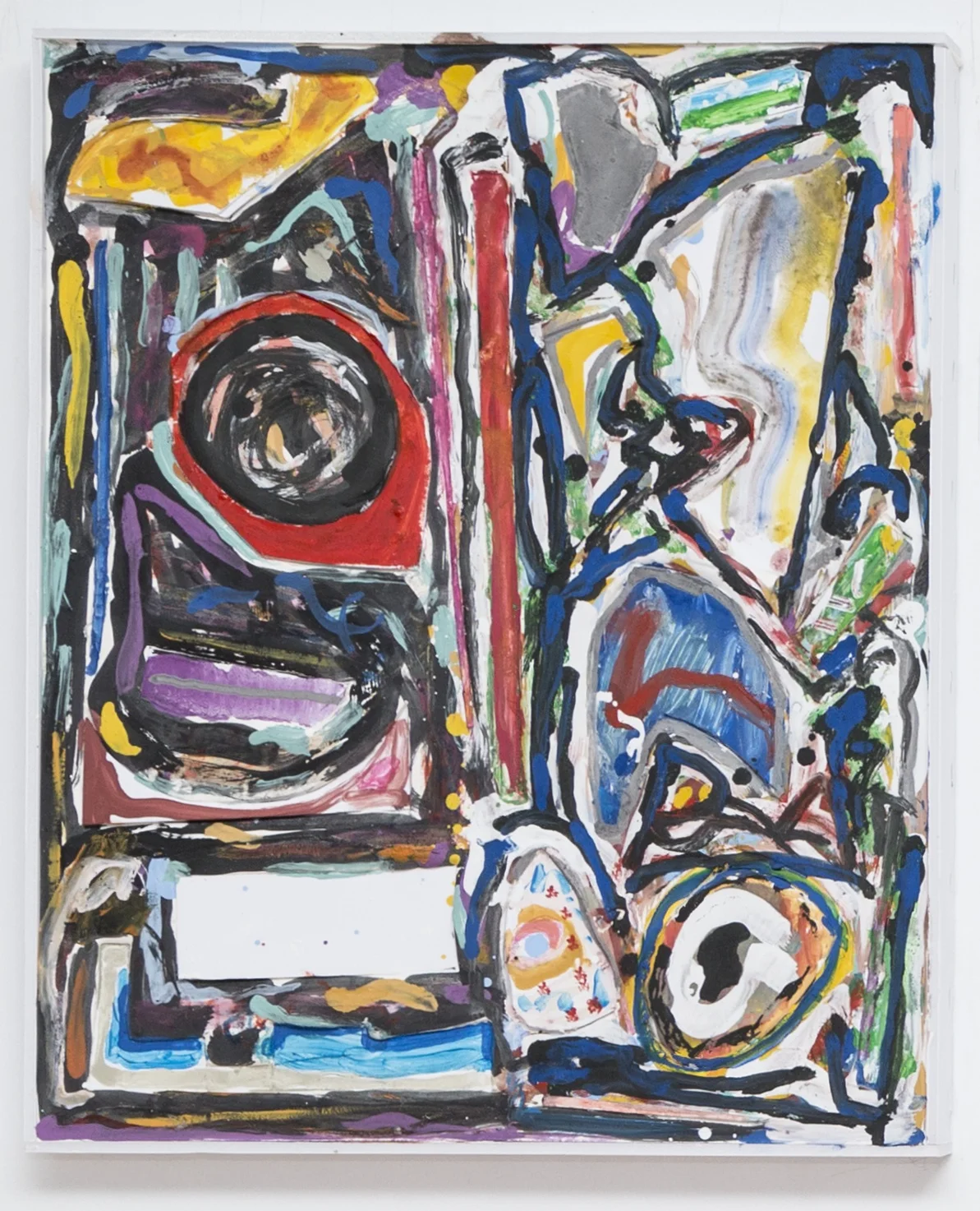 Untitled, 2016 Oil, acrylic, enamel, plaster and foamcore on panel 20 x 16 inches