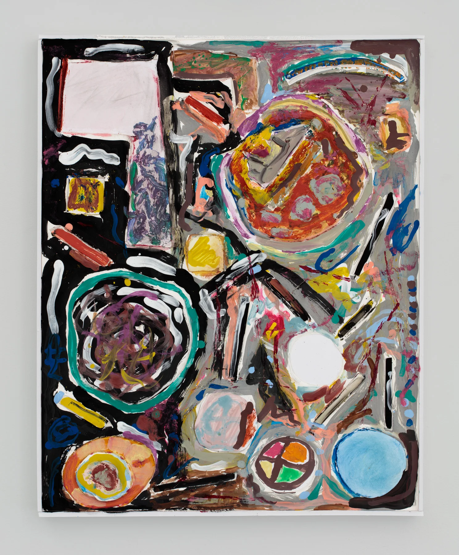 Untitled, 2016 Oil, acrylic, enamel, plaster and foamcore on panel 20 x 16 inches