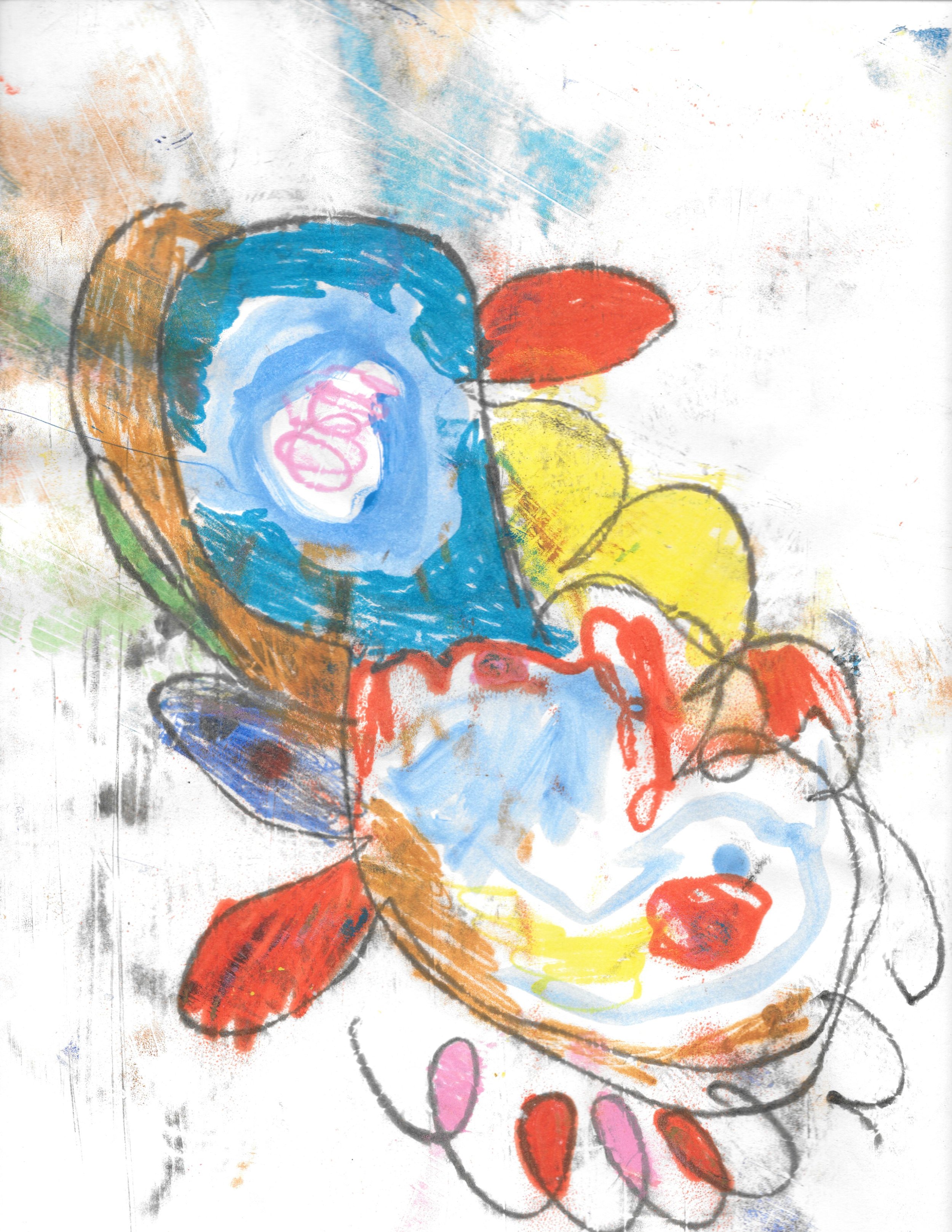 untitled, 2018 oil and acrylic on paper 12 x 9 inches
