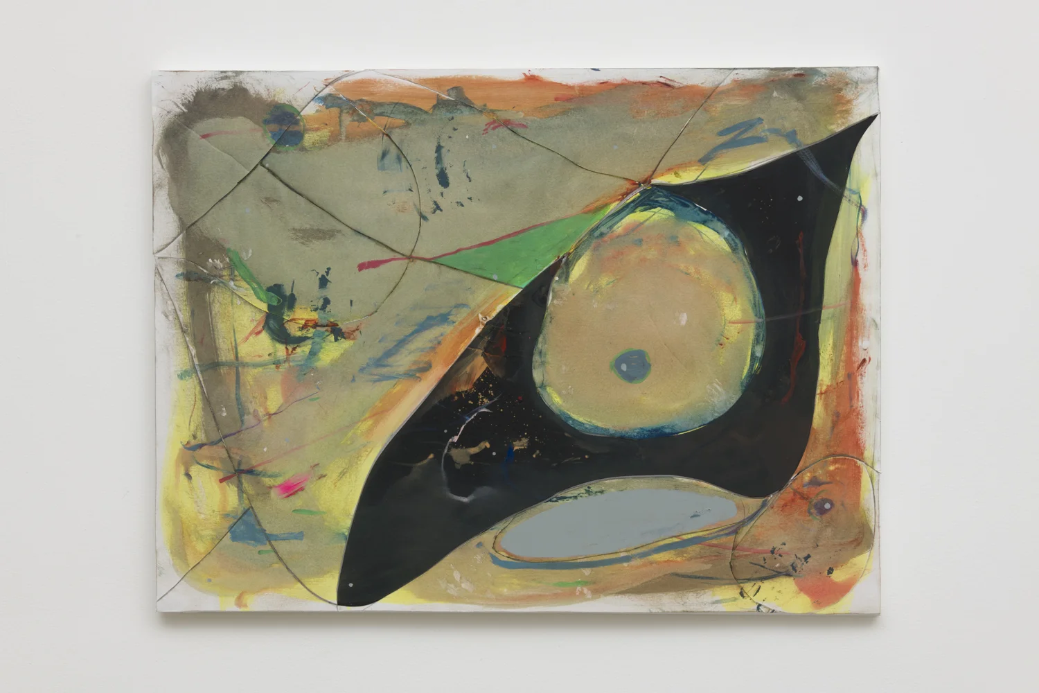 Untitled, 2018 Oil, acrylic and foamcore on canvas, 18 x 24 inches