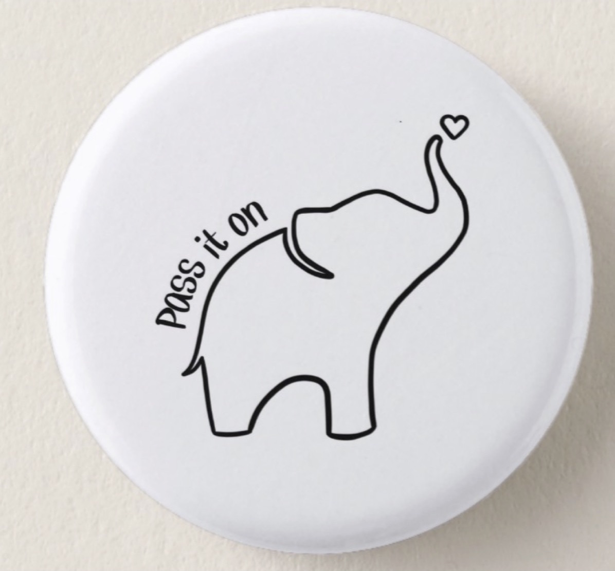 Elephant Button Pin