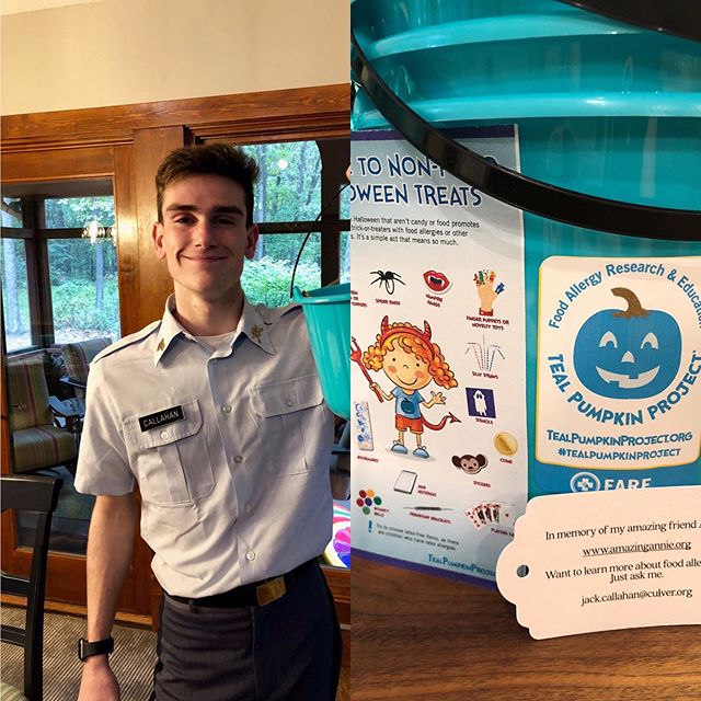 Jack Callahan @jackcal_18 , a senior at Culver Academy @culveracademies , has chosen my Annie&rsquo;s Foundation for his senior leadership project this year . Jack and Annie were classmates and friends at Sandburg middle school . Over the summer Jack