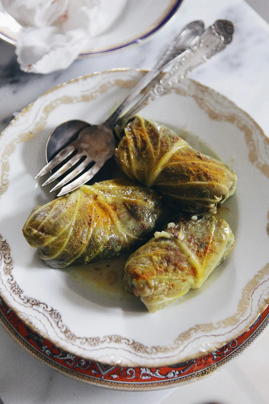 Stuffed &amp; Curried Cabbage Rolls