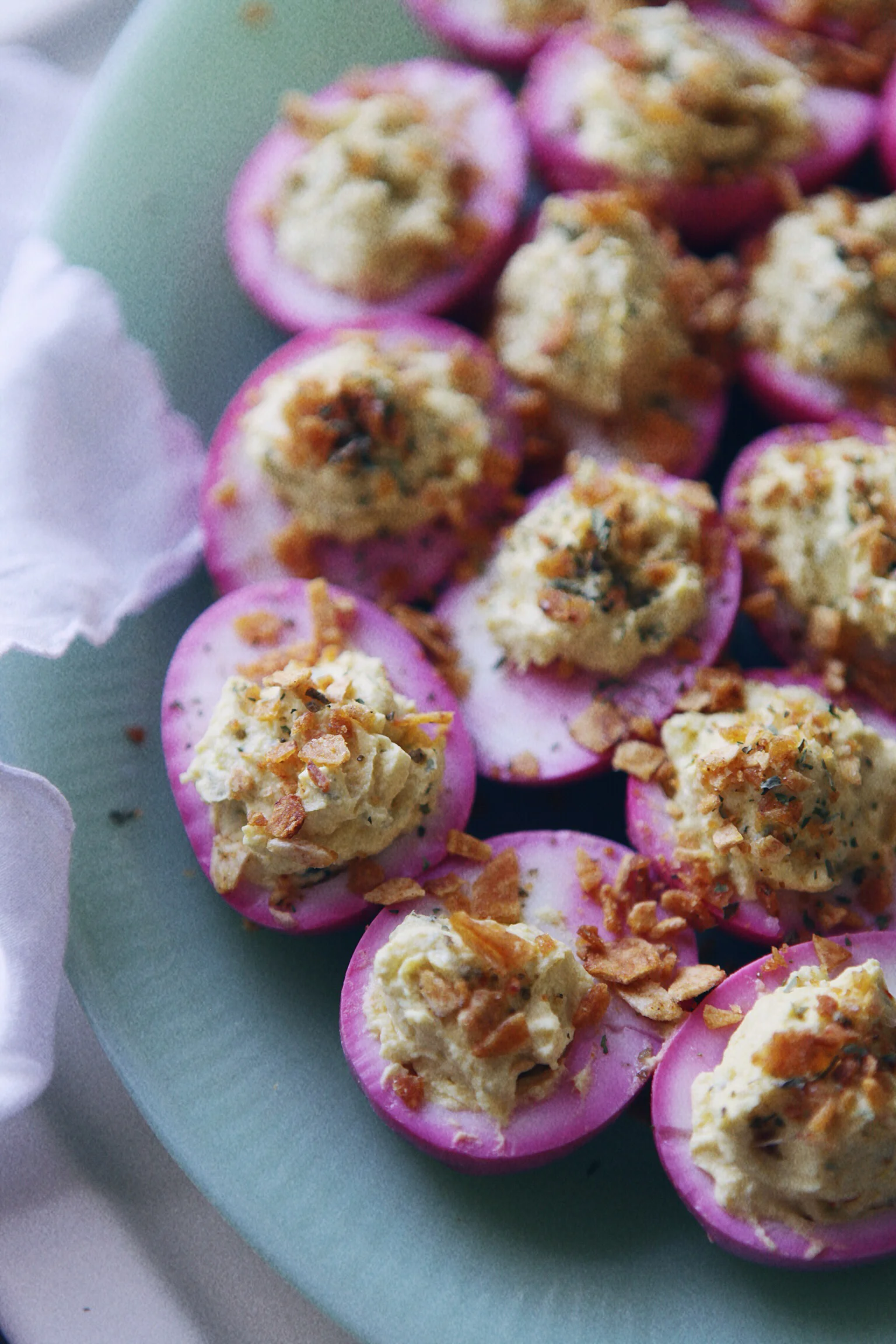 Beet-Pickled &amp; Curried Deviled Eggs 