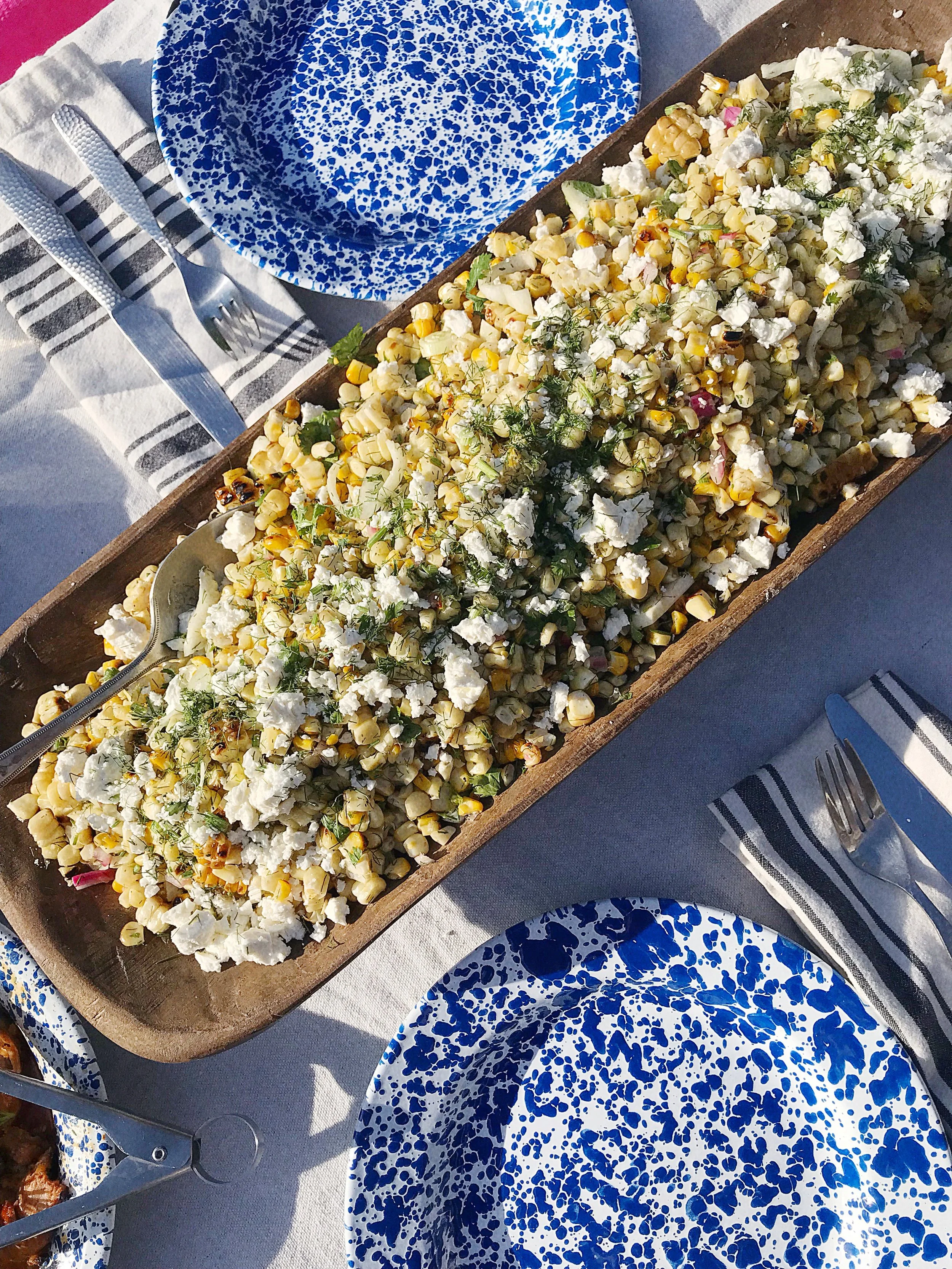 The Kosmic Kitchen's Herbed Corn &amp; Feta Salad 