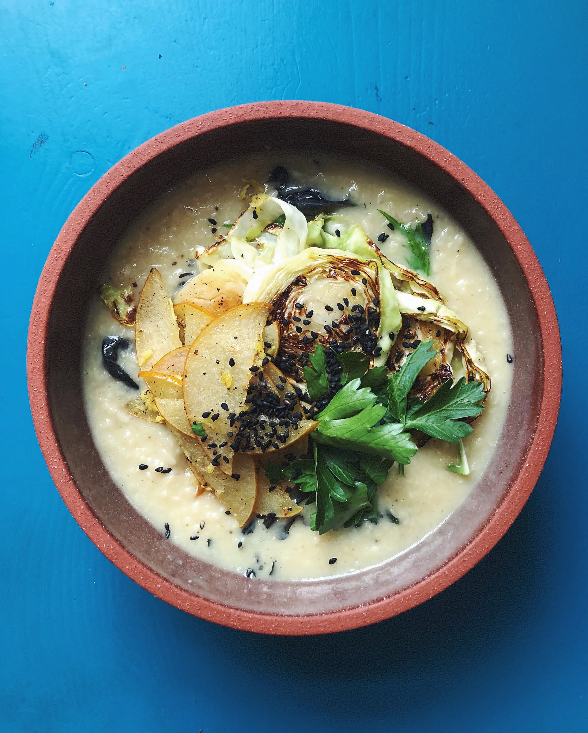 Ginger & Roasted Bone Broth Congee