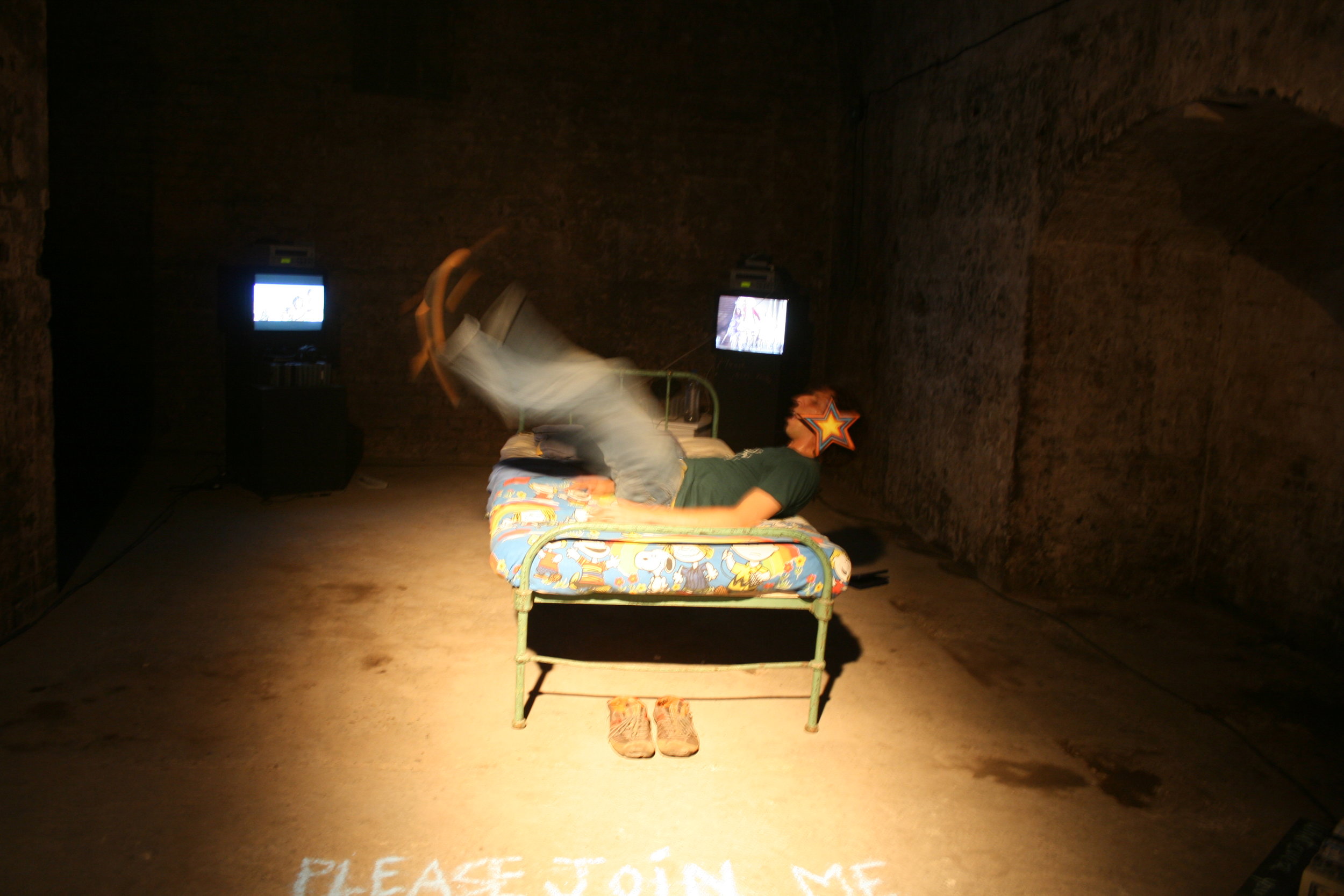 Hold My Hand and We're Halfway There - by Brian Lobel - Shunt Vaults, London - Photograph by Alison Henry.JPG