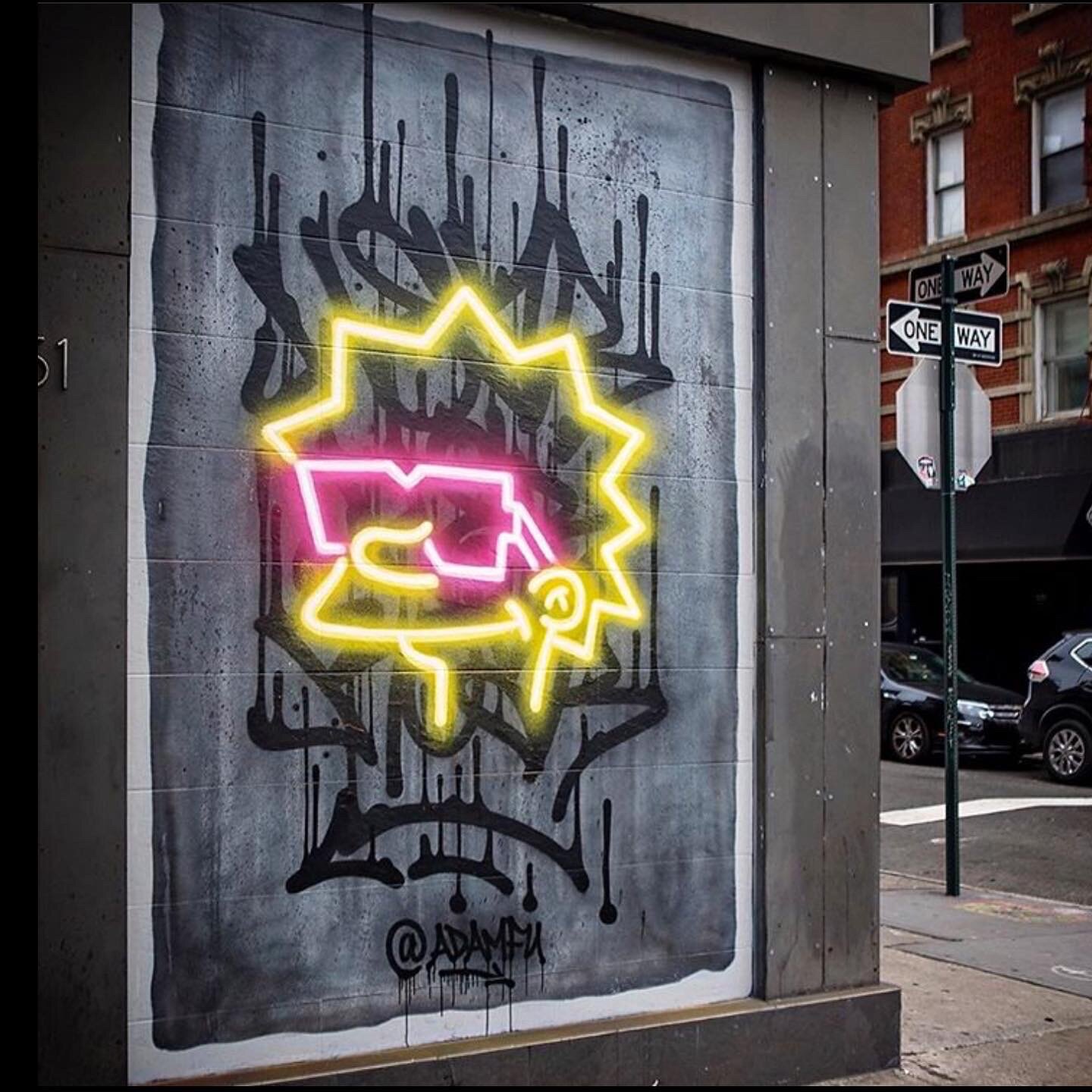 Artist Adam Fu has mastered creating neon effects with spray paint