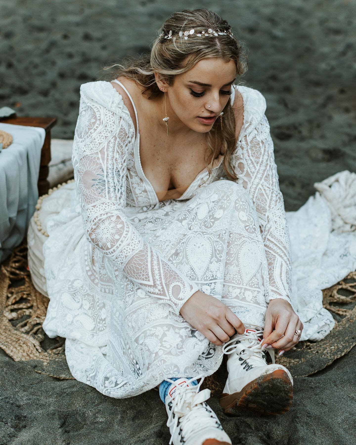 What type of shoes should you wear for your adventure elopement?

While traditional wedding days typically involve some sort of nice heel or dress shoe- adventure elopements are a bit different! You want to wear a shoe that you find comfortable and h