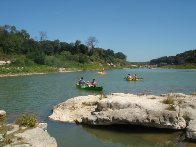 Canoeing on the Gard River