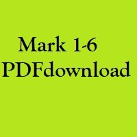 Christian Bible, Study Portion 5 (Mark 1-6)