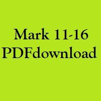 Christian Bible, Study Portion 7 (Mark 11-16)
