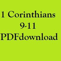 Christian Bible, Study Portion 21 (1 Corinthians 9-11)