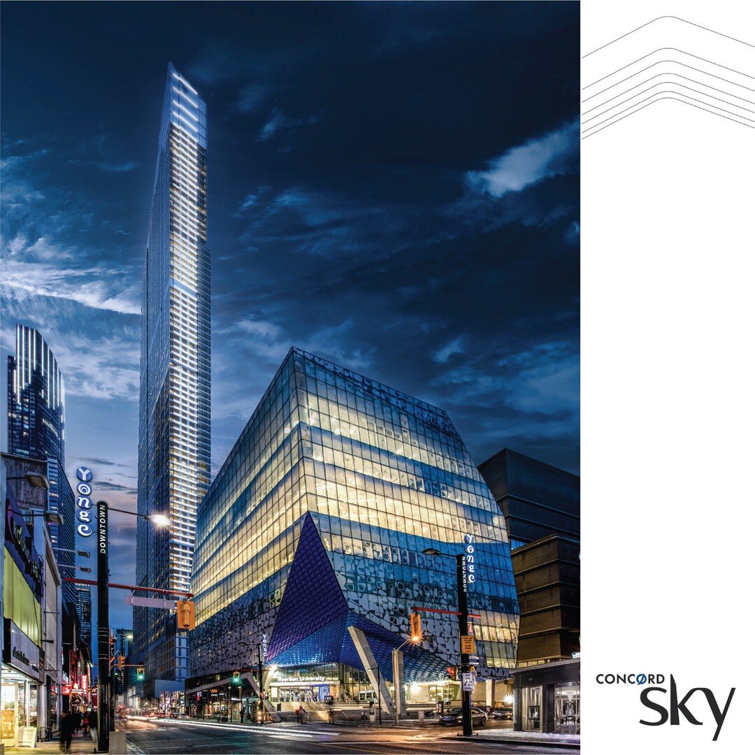 🏙🏗Concord Sky&rsquo;s prime location on bustling Yonge Street offers convenience as far as
the eye can see. Walk and transit scores close to 100 means you are connected to everything, from both the University of Toronto and Ryerson University, to m