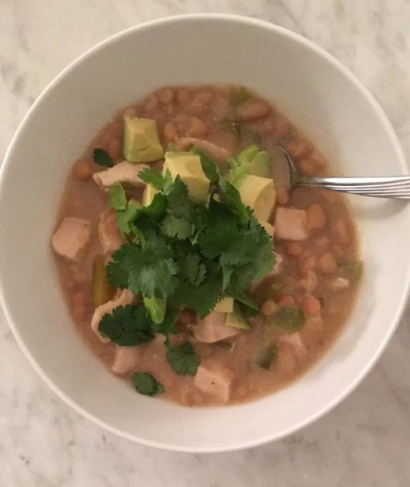 White Chicken Chili in Slow Cooker