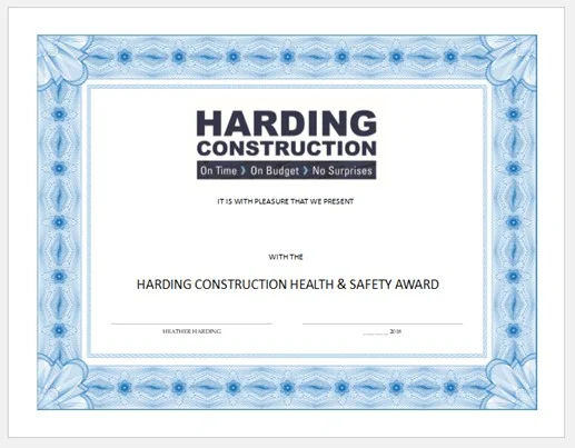 Health and Safety Award