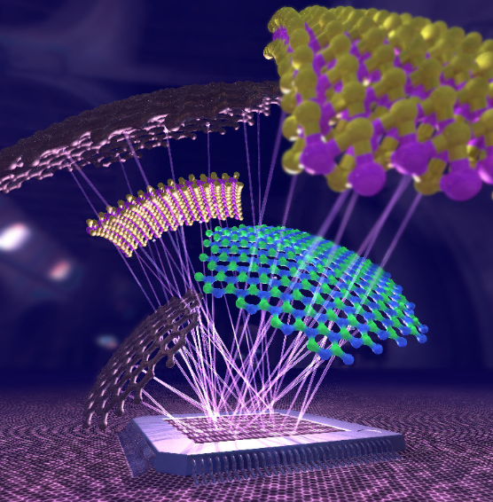 Artistic illustration of silicon technology combined with 2D materials. Credit: ICFO / F. Vialla