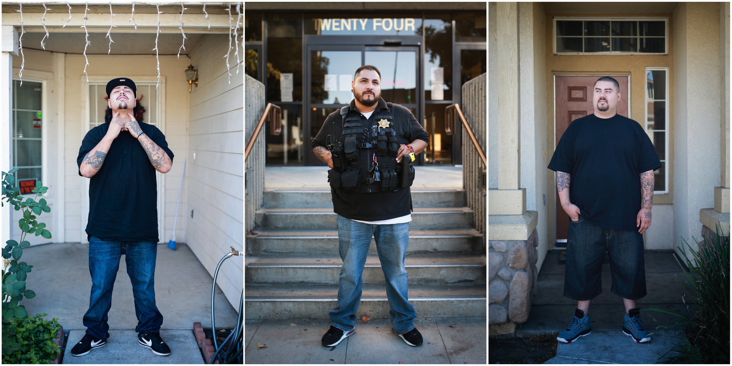  Chris Flores, Joaquin County Probation Officer Miguel Avila, and Nicco Cisneros for Buzzfeed News 