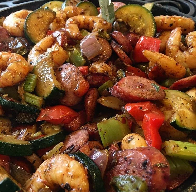 Cajun Shrimp and Sausage Skillet