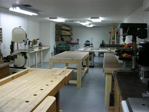 Wood working room.