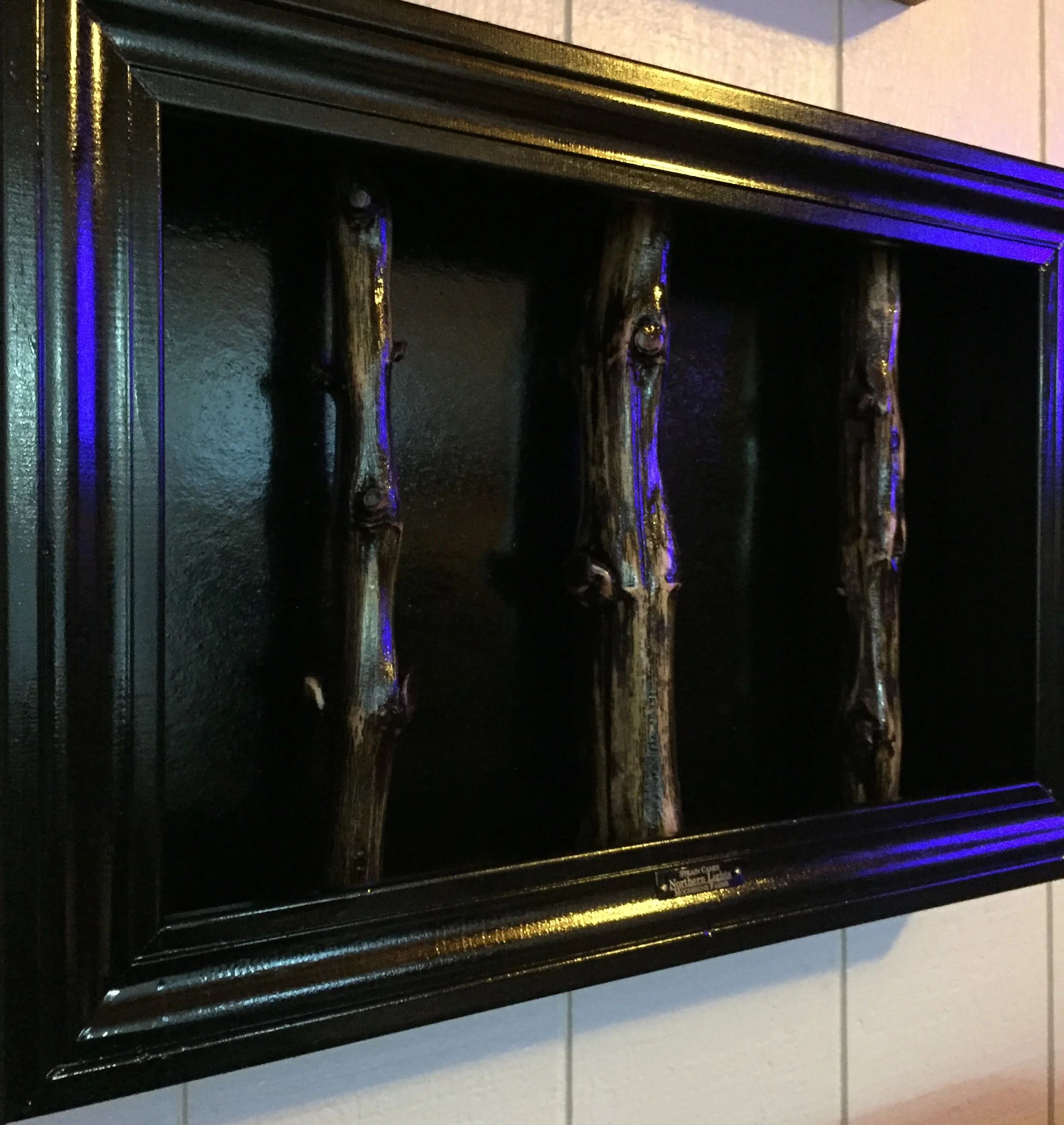 Northern lights framed shadow box.