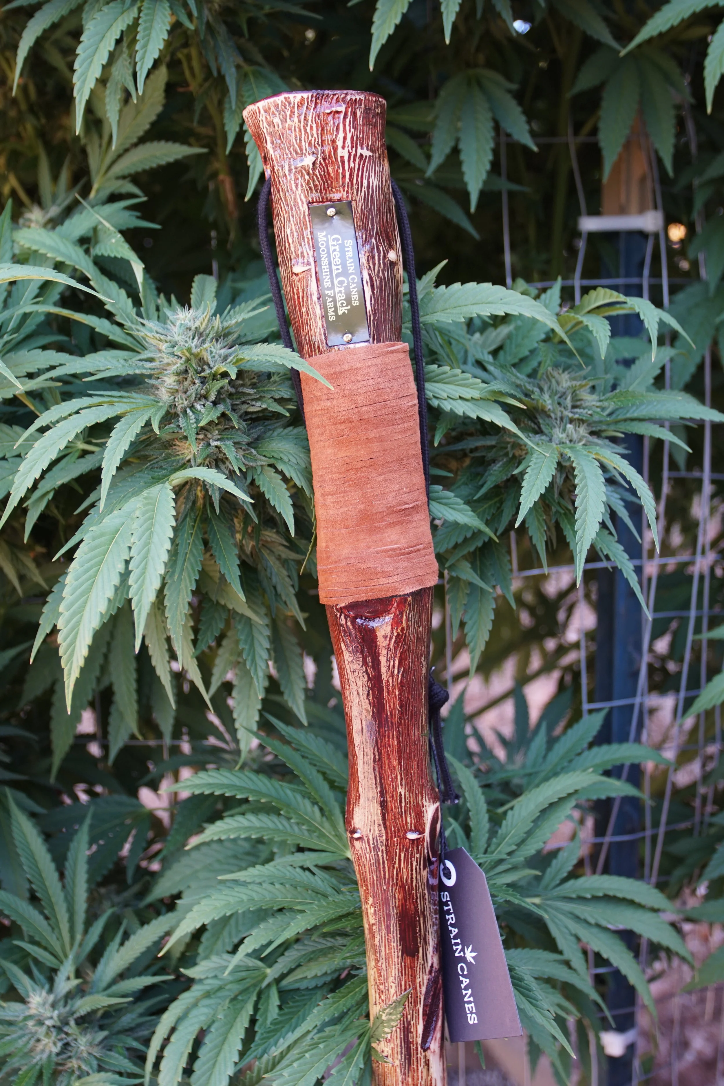 57'' Green Crack  walking staff