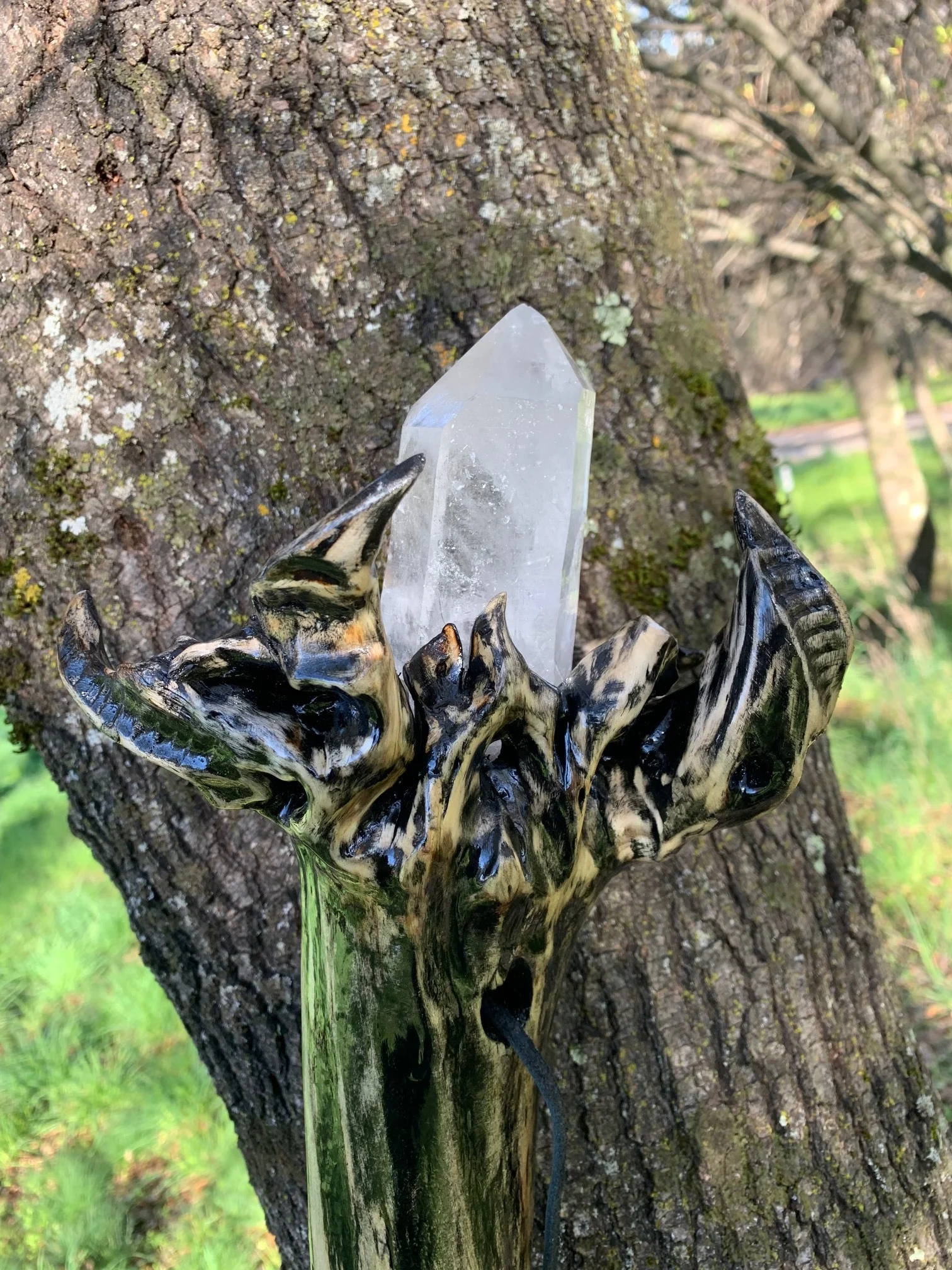 58'' Boss Hog strain with a quartz crystal in the root ball