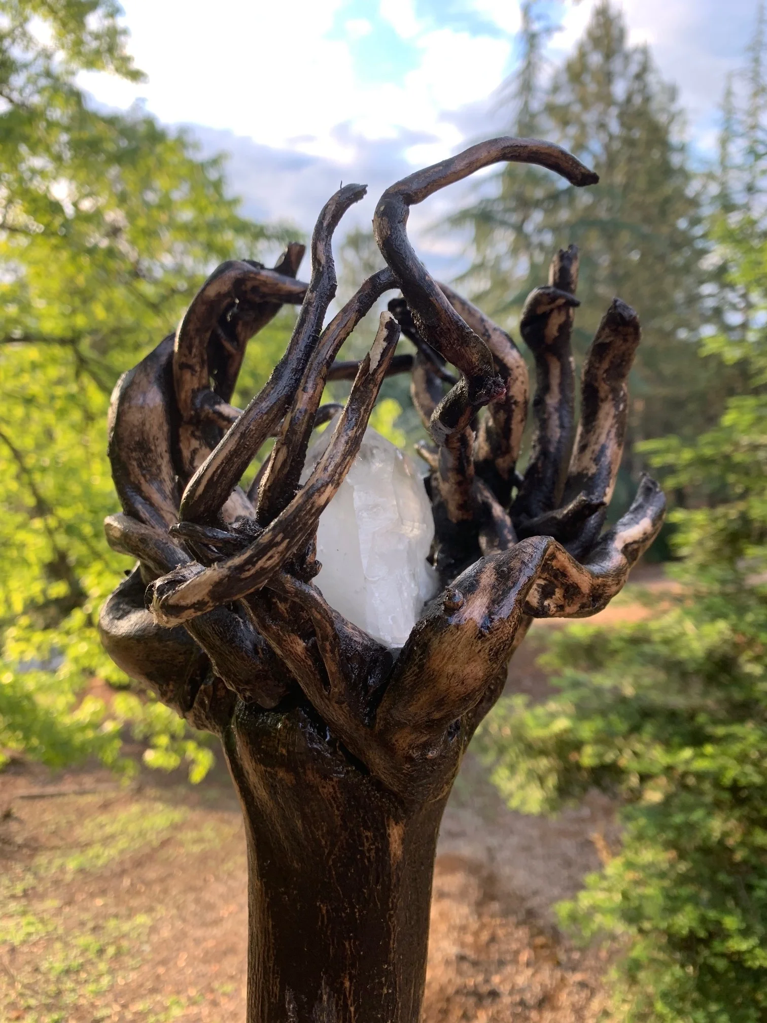 72'' Limited edition Boss Hog walking staff with quartz crystal.