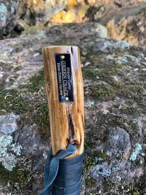 52'' Green Crack walking staff