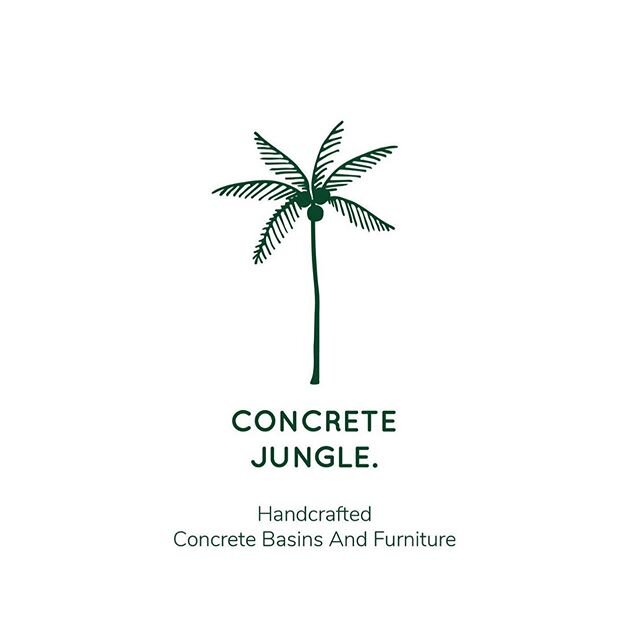 Happy Tuesday everyone! 💫 I&rsquo;m so excited to unveil this little logo and colour concept I&rsquo;ve been working on for @concretejungle.uk 🌴 A startup specializing in beautifully simple hand crafted basins and furniture all the way over in Bris