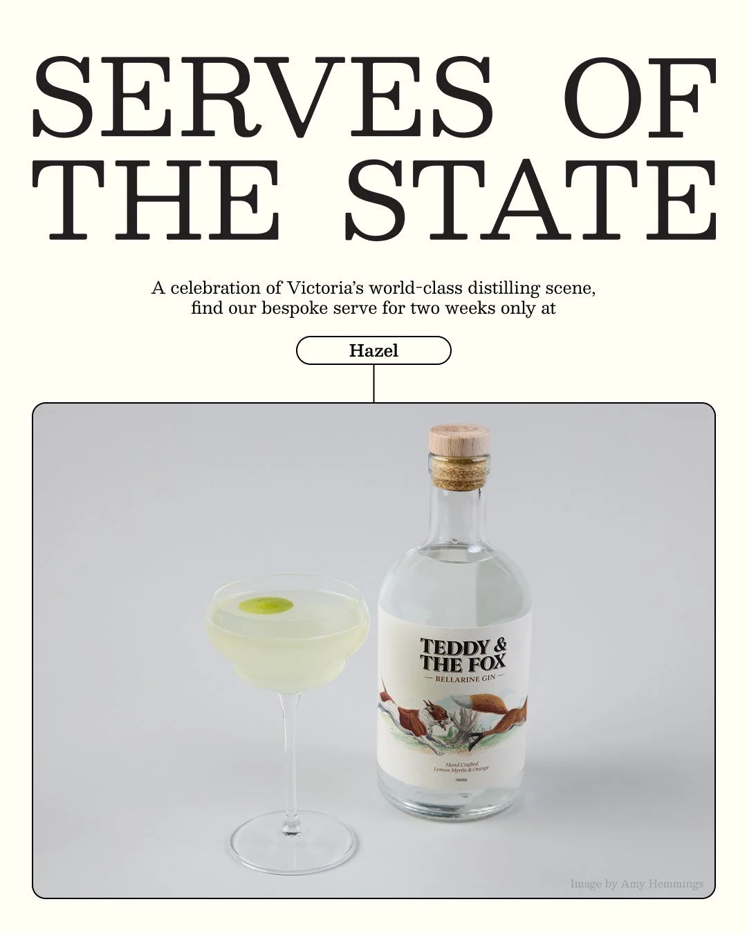 Serves of the State is back&hellip; and this time we&rsquo;ve teamed up with the incredible Hazel restaurant in Melbourne to celebrate Victorian spirits in the best possible way - through cocktails worth travelling for.

Introducing the Passionfruit 