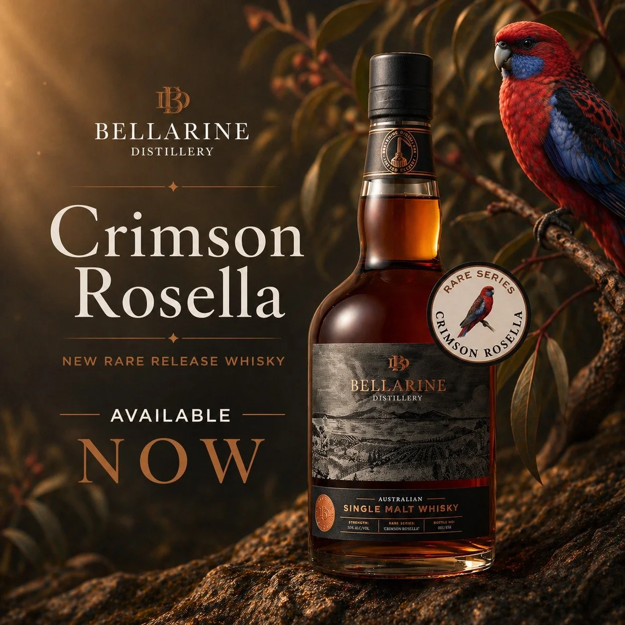 Crimson Rosella has officially landed&hellip; and yes, it&rsquo;s probably going to ruffle a few feathers. 🪶🥃

This is not one for the whisky purists.

Matured in a cask that previously held Heathcote Shiraz from Peregrine Ridge Winery AND our Rose