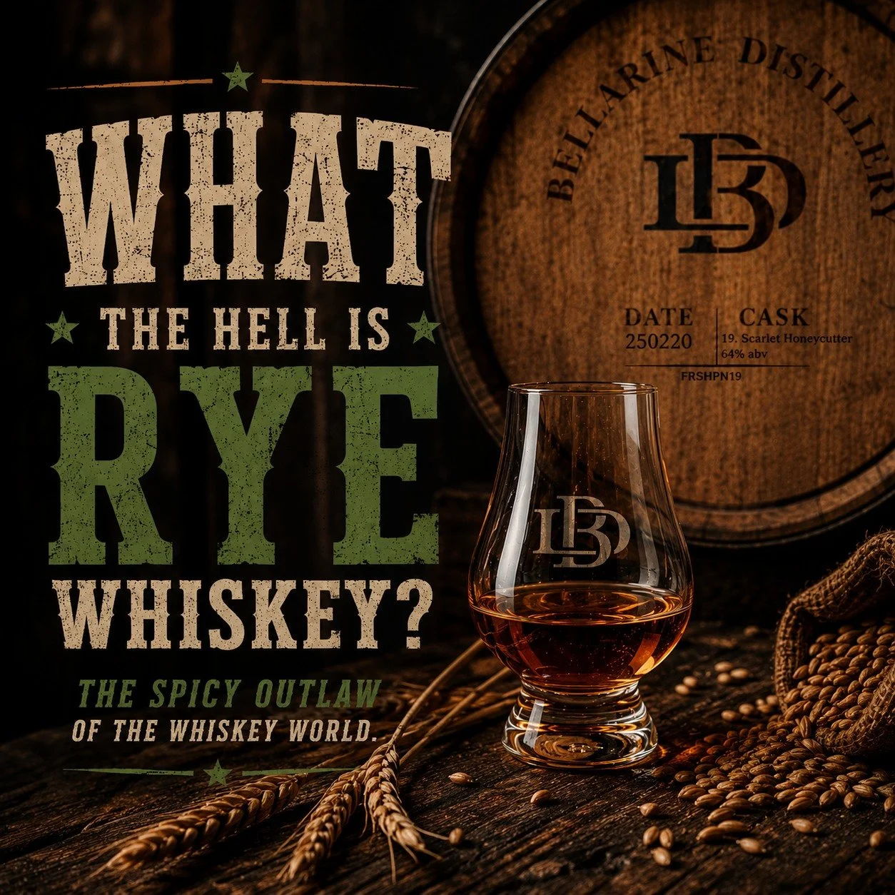 🔥 WHAT THE HELL IS RYE WHISKEY?

If bourbon is smooth-talking and sweet&hellip;

Rye is its spicy, chaotic cousin.

Rye whiskey contains a high percentage of rye grain, which gives it:
👉 pepper
👉 baking spice
👉 herbs
👉 dry earthy notes

It&rsquo