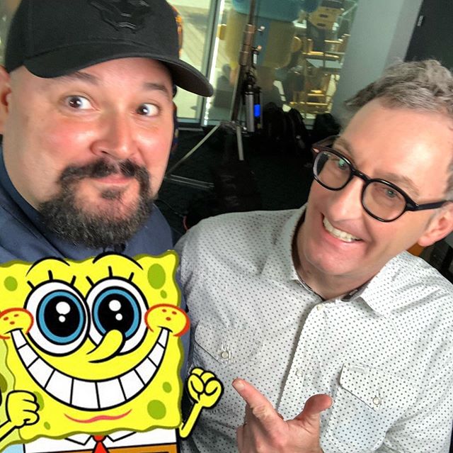 I NEVER ask for selfies on shoots. But I had to make an exception in the case of #Spongebob stars #TomKenny and #ClancyBrown. Great to see some old friends again. 🧽