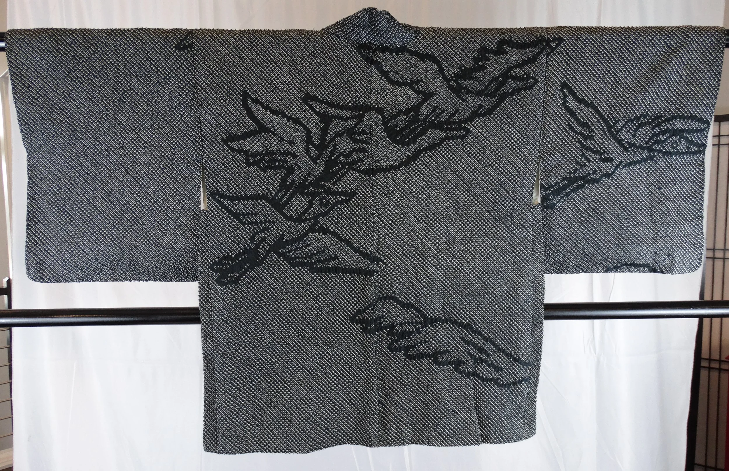 Haori – Bird (Dark Blue) — Yumeya Kimono