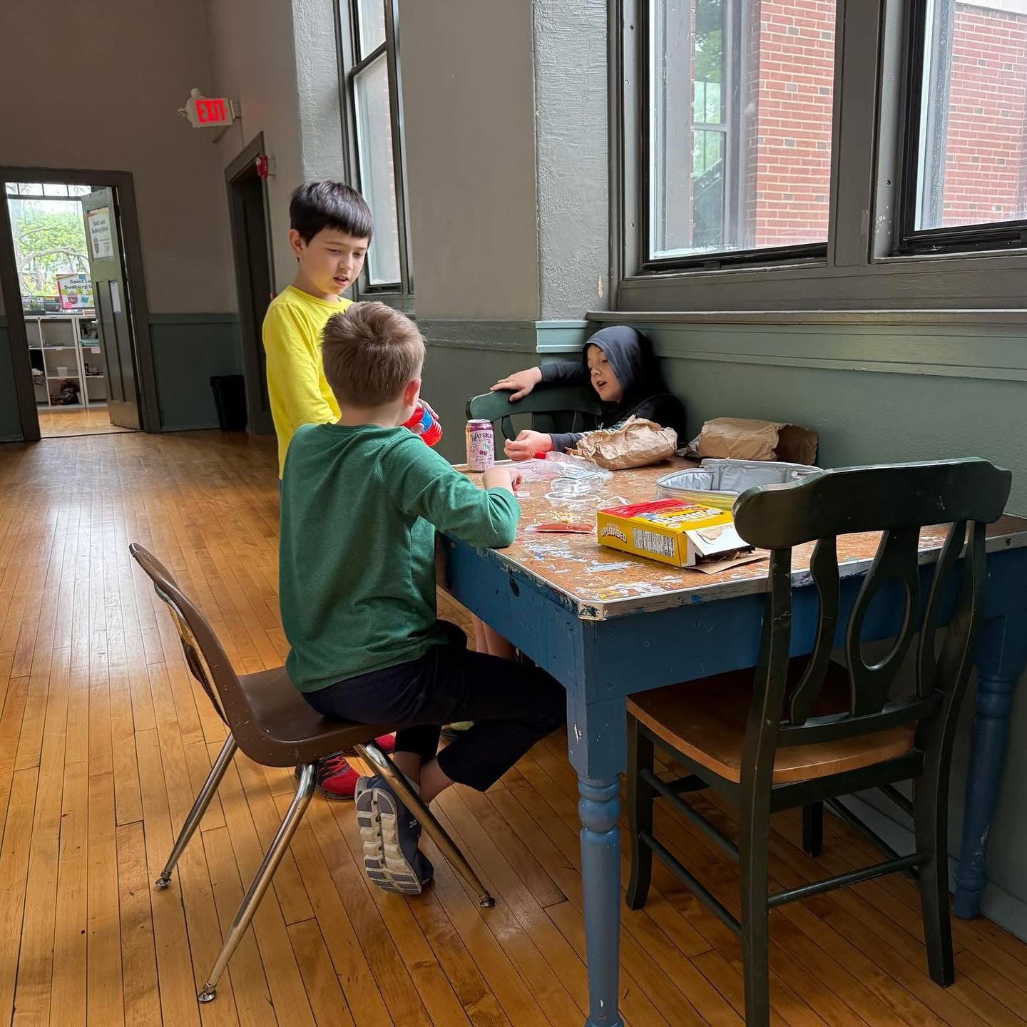 Friends. 💙 A group of Sudbury students talked about ways they can keep in touch over the summer and when one moves out of state. There was some sadness about the changes but lots of exciting creativity about staying connected through gaming, phone c