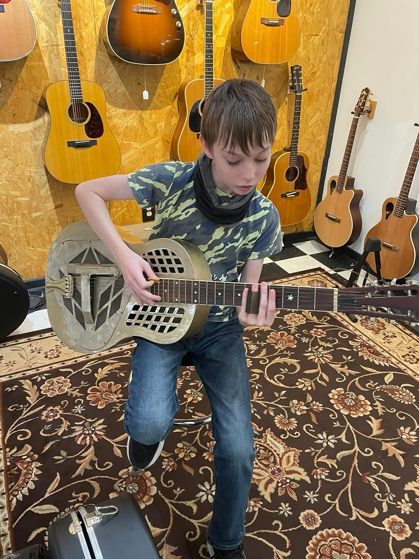 What are Saint Louis Sudbury School students up to this summer while we are off for break? One of our students LOVES music and has been exploring different guitars! 🎸 

At Sudbury, students are free to pursue their interests how they choose to, as l