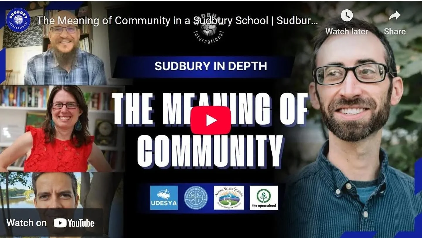 We 💙 being a member of Sudbury International (@sudbury_int), a vibrant collective of Sudbury inspired schools around the world! Be sure to watch their video about the meaning of community at Sudbury model schools&mdash;something that is at the heart