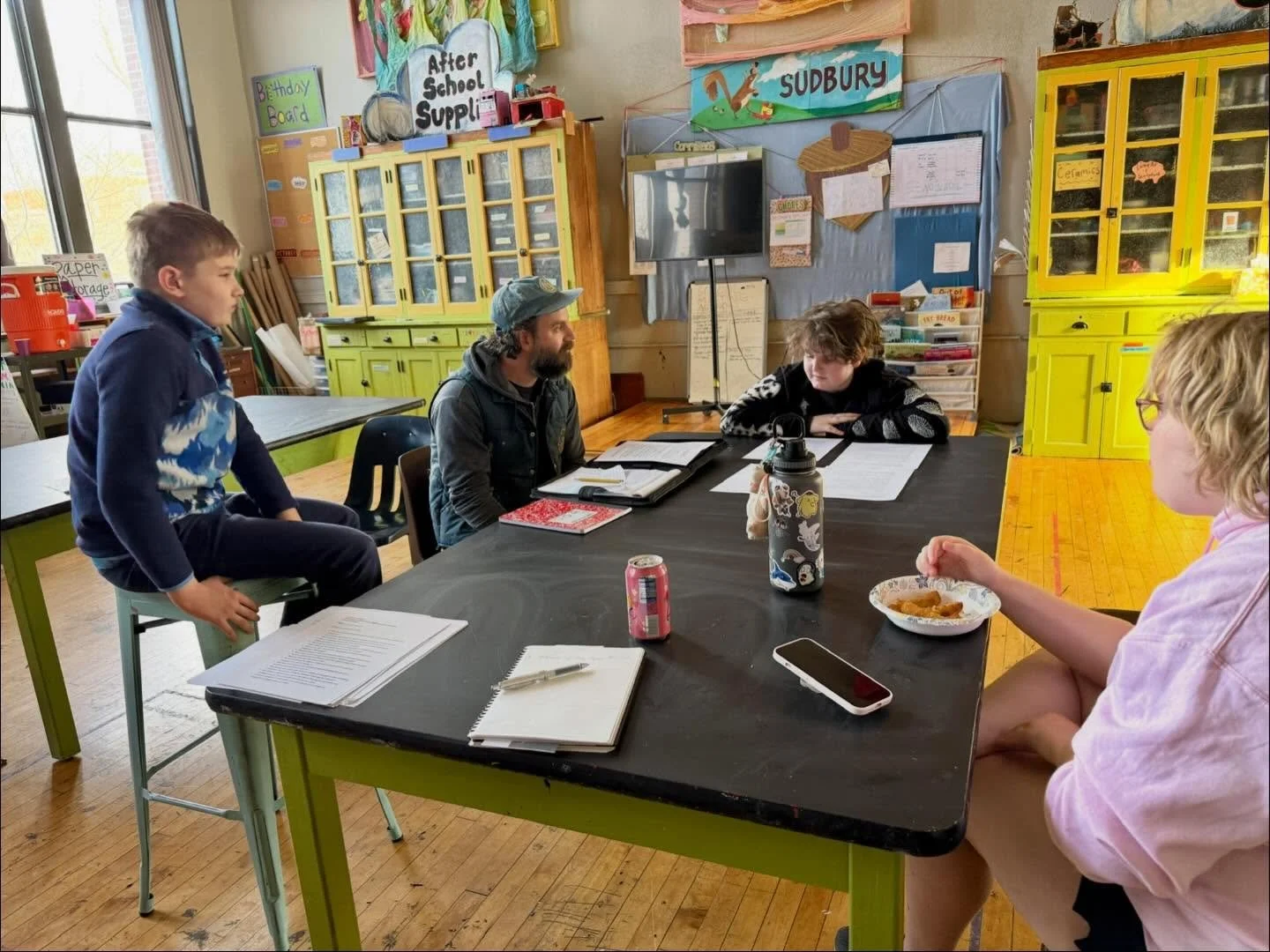 Did you know that Sudbury students help interview prospective volunteers? A Sudbury student recently led the interview who is also his dad. 😄 Some of the questions included: If someone brought you their artwork and said, &ldquo;Look what I made!&rdq