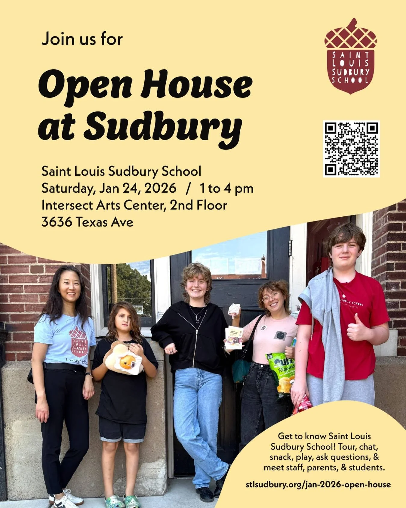 Join us for our Winter Open House on Saturday, January 24, 2026! 🏡 Drop in anytime between 1 and 4 pm, enjoy an art activity, tour, and chat with Saint Louis Sudbury School students, parents, staff, volunteers, and board members at our beautiful spa
