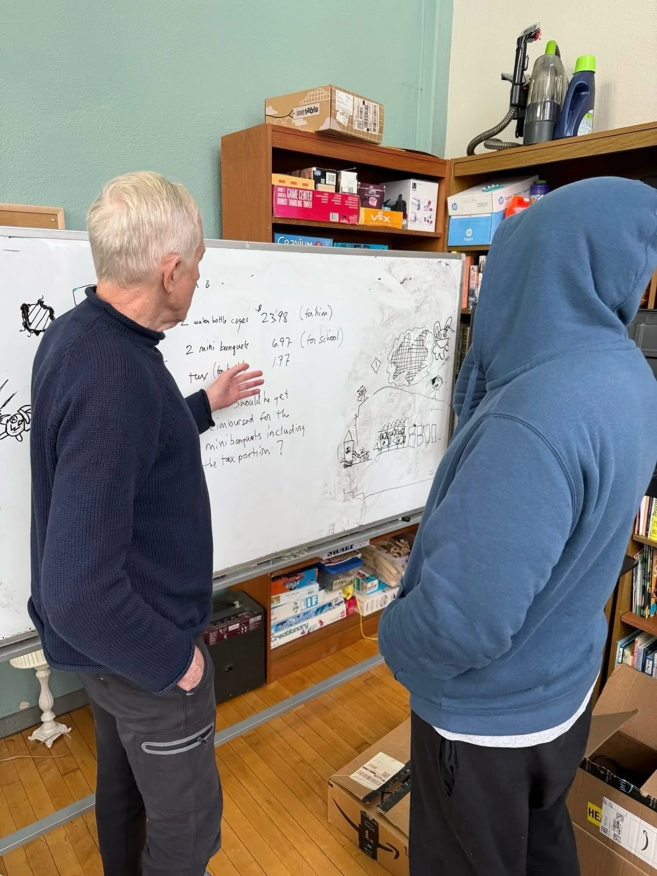 Student initiated math is everywhere at Sudbury! 🎉 Learning math as a Sudbury student can look like requesting regular coaching from a volunteer; working on math sections via Khan Academy and then asking for help when needed; printing out HiSET/GED 