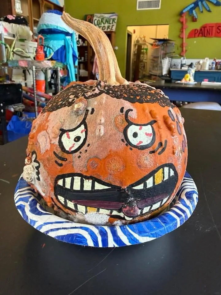 We had to say goodbye to our final Super Freak Baby Bumps pumpkin! 🎃 Raised from seed in May 2025 and harvested in October 2025&hellip; this was one durable pumpkin! The recent mold added quite a ghoulish effect. 👻

Sudbury students planted more pu