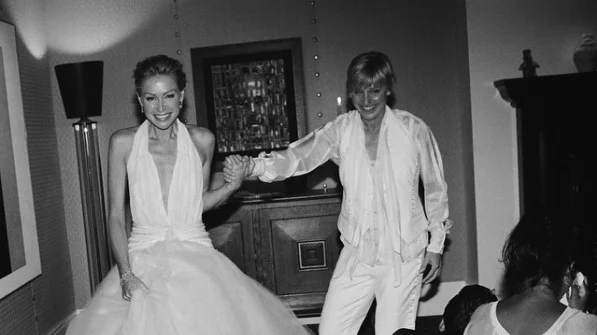 And on their wedding day -Portia and Ellen know what they want, are comfortable who they are and are so so happy!