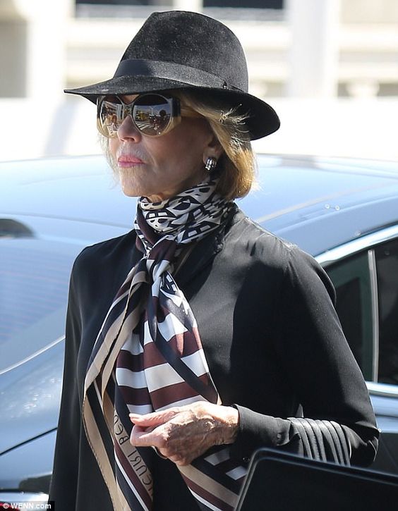 Jane Fonda looking quiet demure!