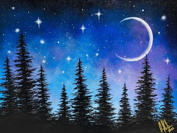 Moonlit Pines 3/10/26 *Event by Stir Up the Paint NH*